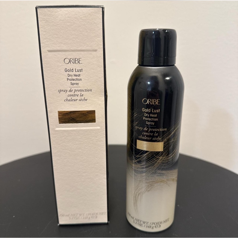 Oribe Gold Lust Heat Protection Spray - Black and Gold